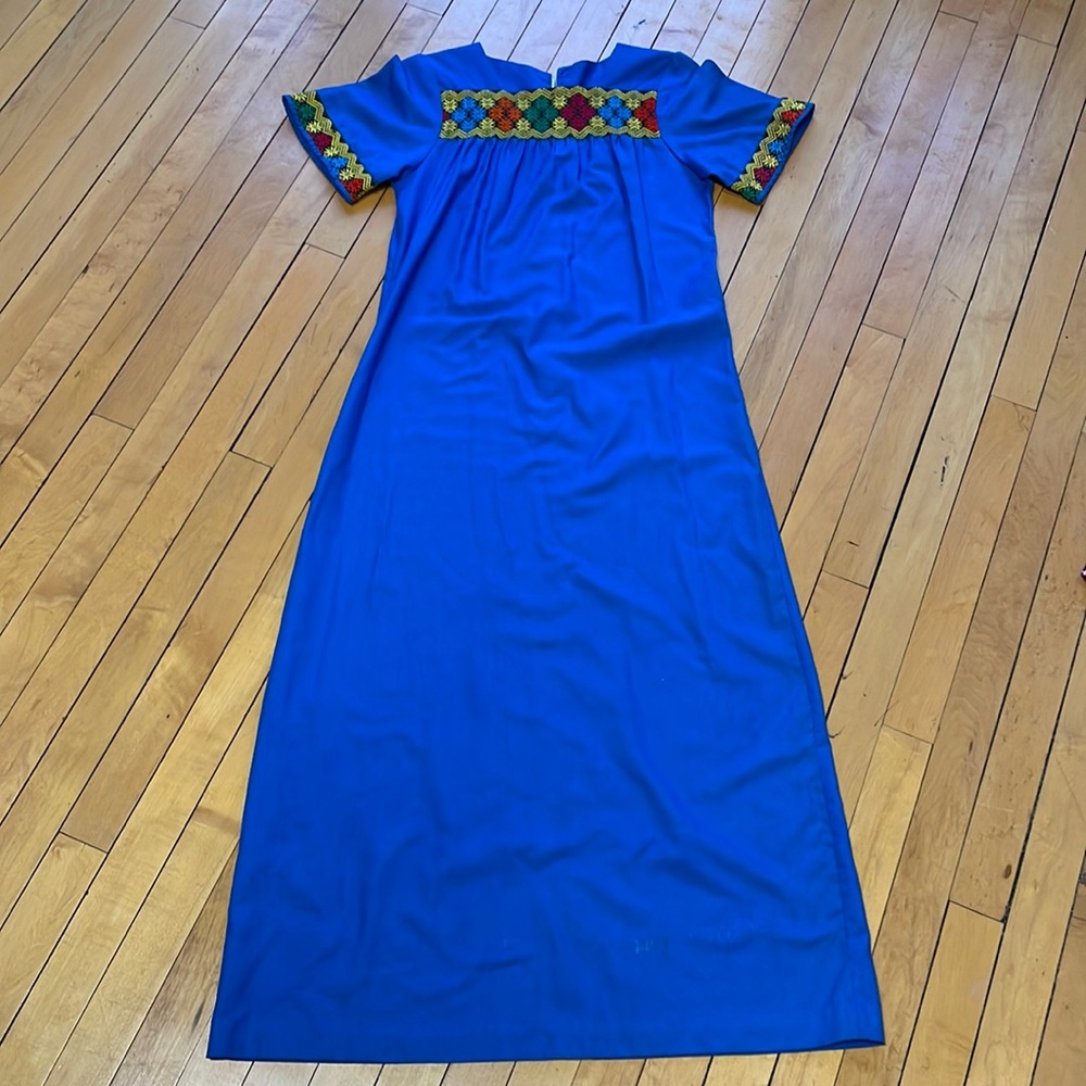 Vintage Ethnic Maxi House Dress Caftan